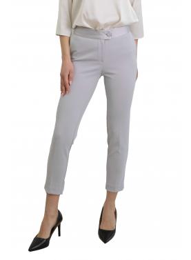 Pantaloni a sigaretta con banda effetto raso Imperial